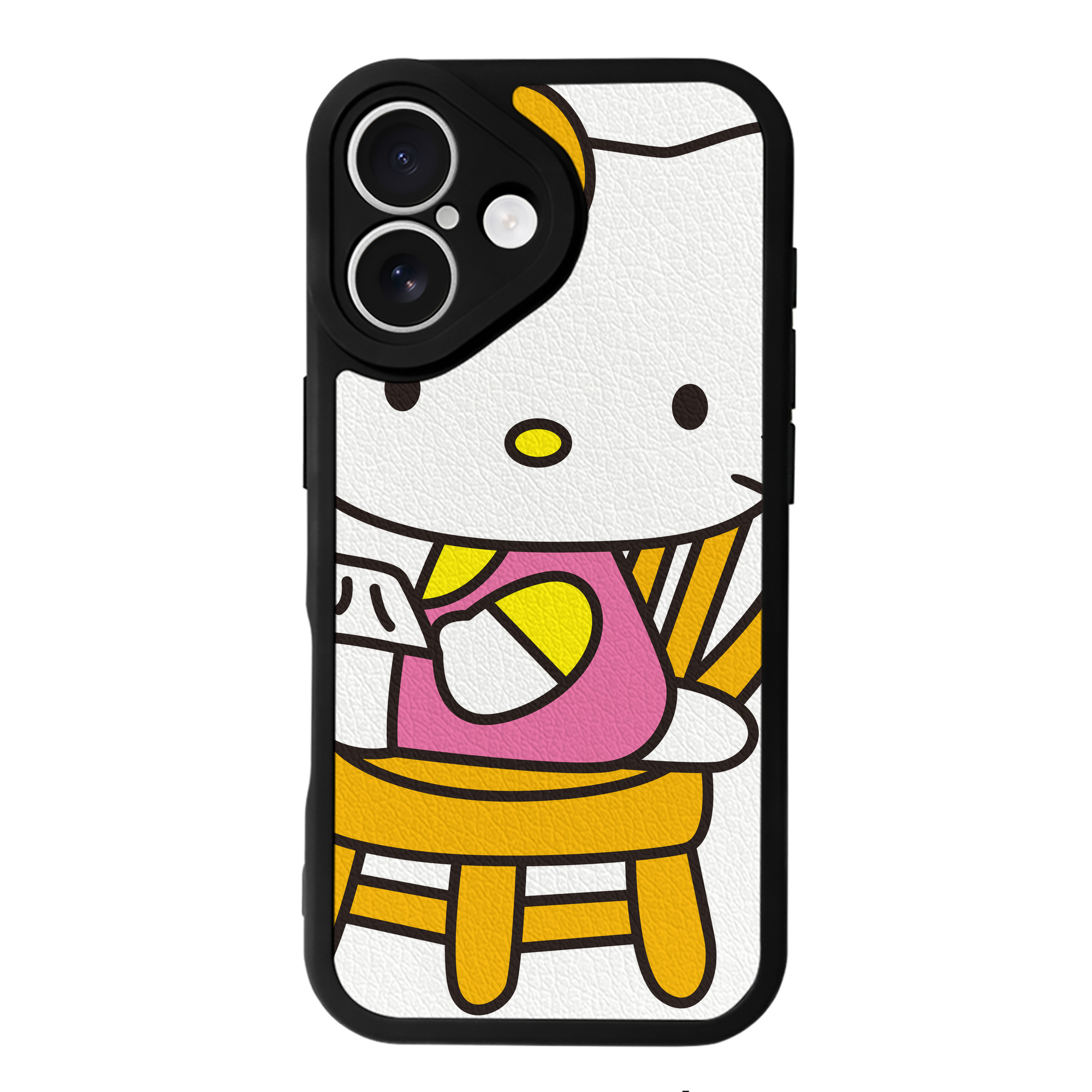 （画像用） Hello Kitty ハローキティ 【iPhone 16シリーズ対応】シリコンスマホケース（レザー調） 材質：シリコン